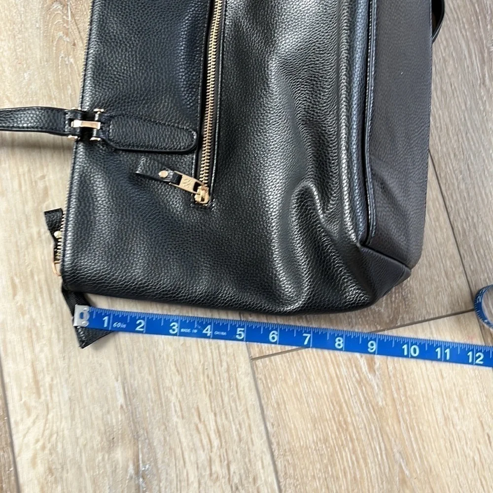 Naturalizer Black Faux Pebbled Leather Shoulder Bag